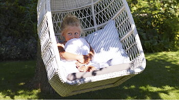 Evelyn swing hängstol vintagevit Sika-design