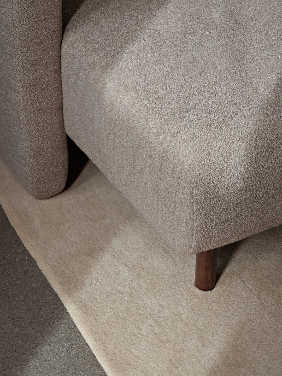 Dase Chaise Longue L Soft Bouclé Ferm Living - 3