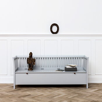 Kökssoffa grå slagbänk 194 cm, Oliver Furniture