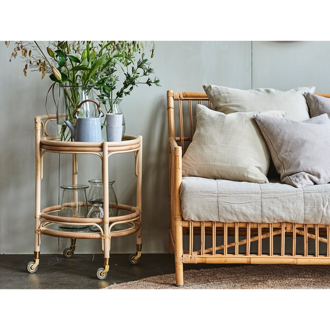 Caroline 3-sits soffa Natur rotting Sika-Design - 4