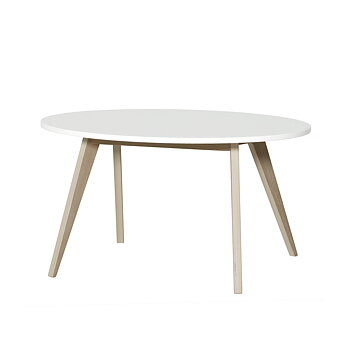 Barnbord PingPong Wood vit/ek Oliver Furniture 