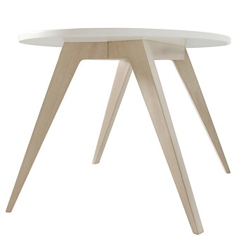 Barnbord PingPong Wood vit/ek Oliver Furniture 