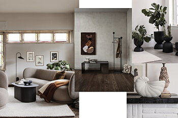 Soffa Rico 3-sits Bouclé  Mörkgrå Ferm Living