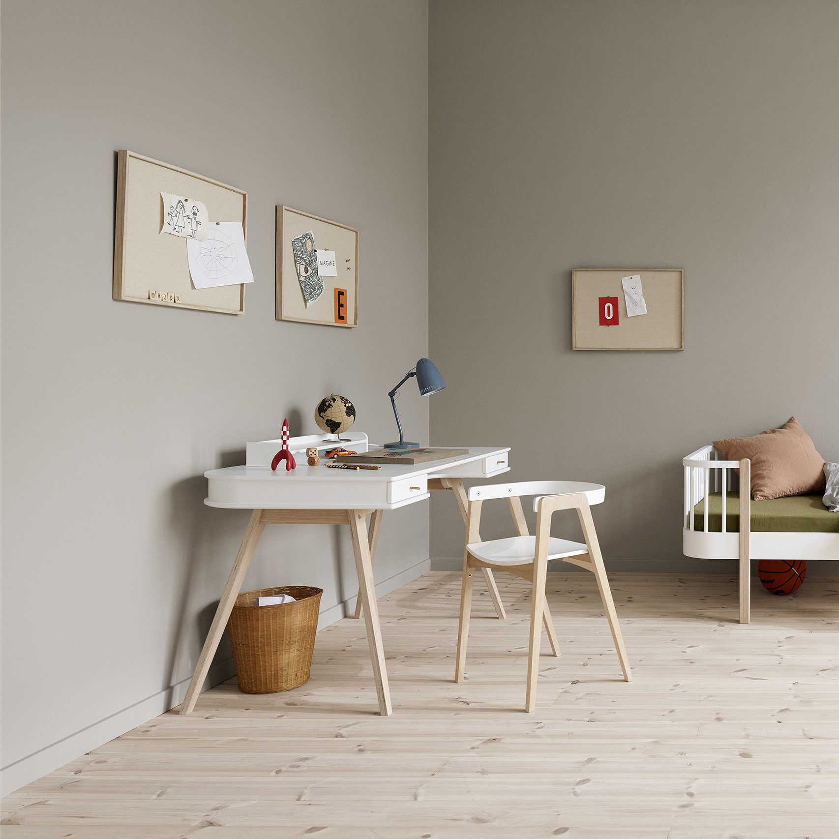 Skrivbord Wood 66 cm och skrivbordsstol Oliver Furniture - 4
