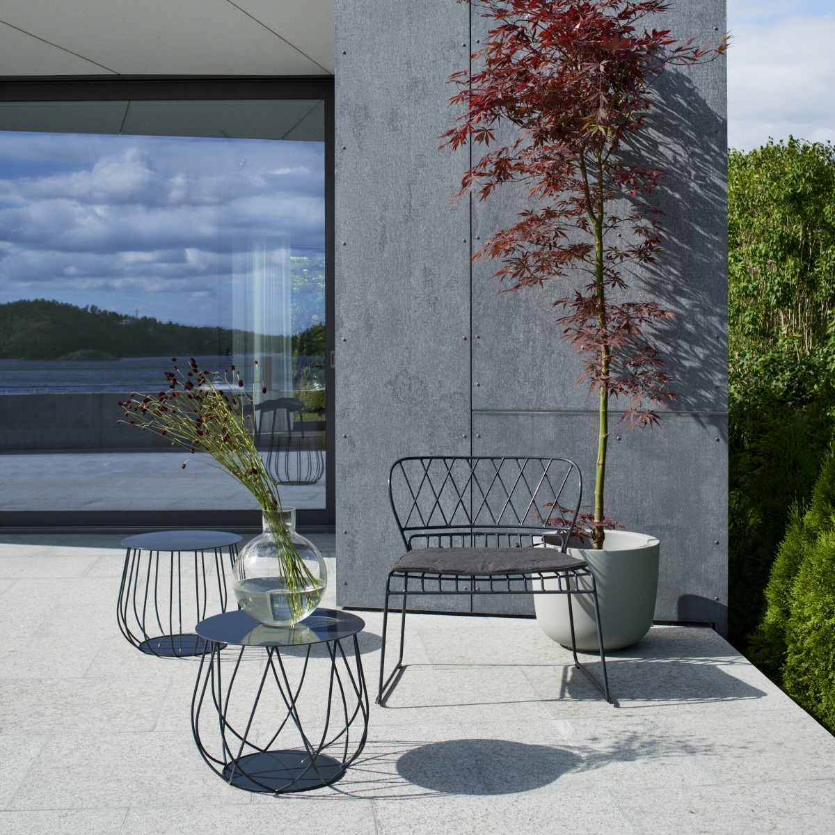 Resö Lounge stol grå metall, Skargaarden - 2