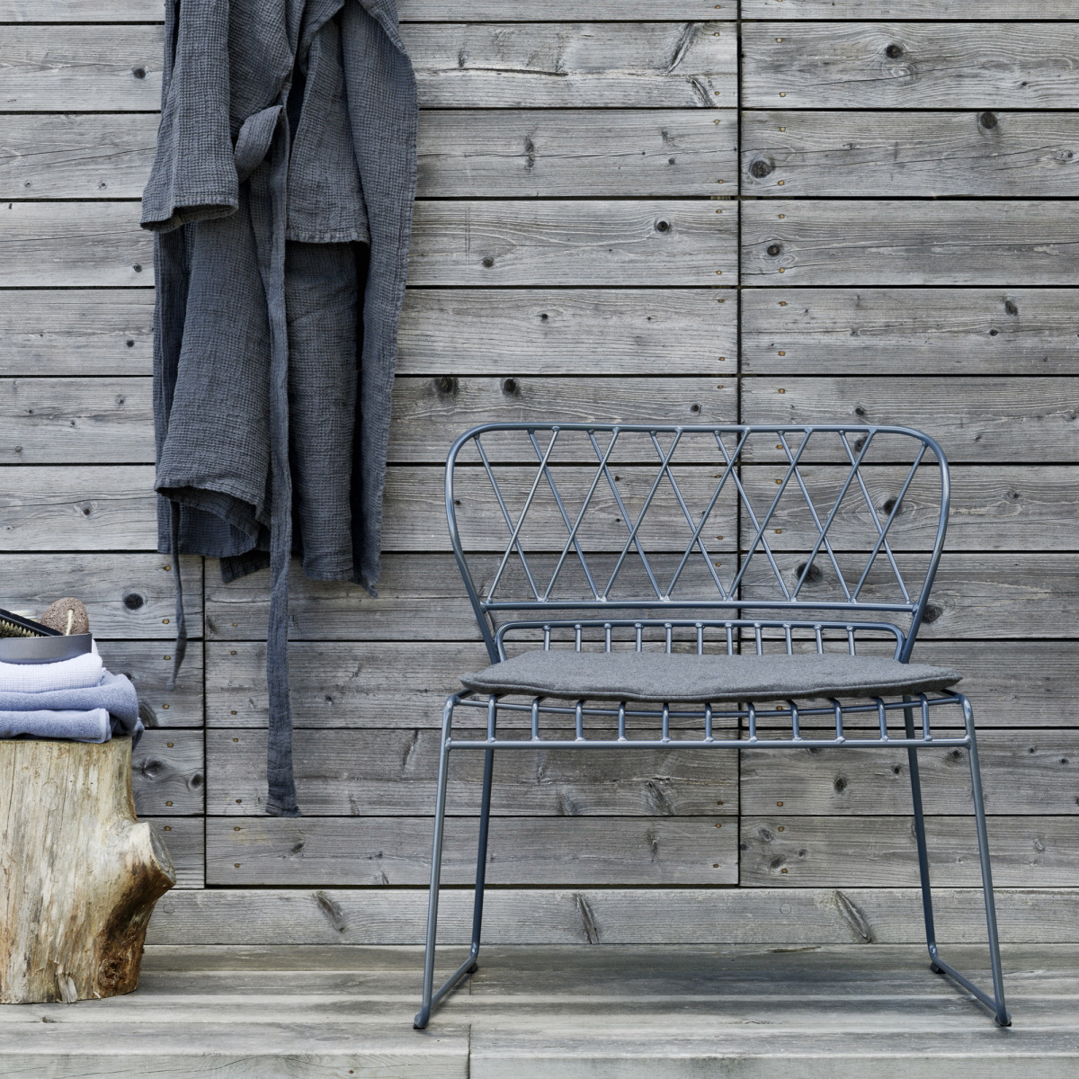 Resö Lounge stol grå metall, Skargaarden - 3