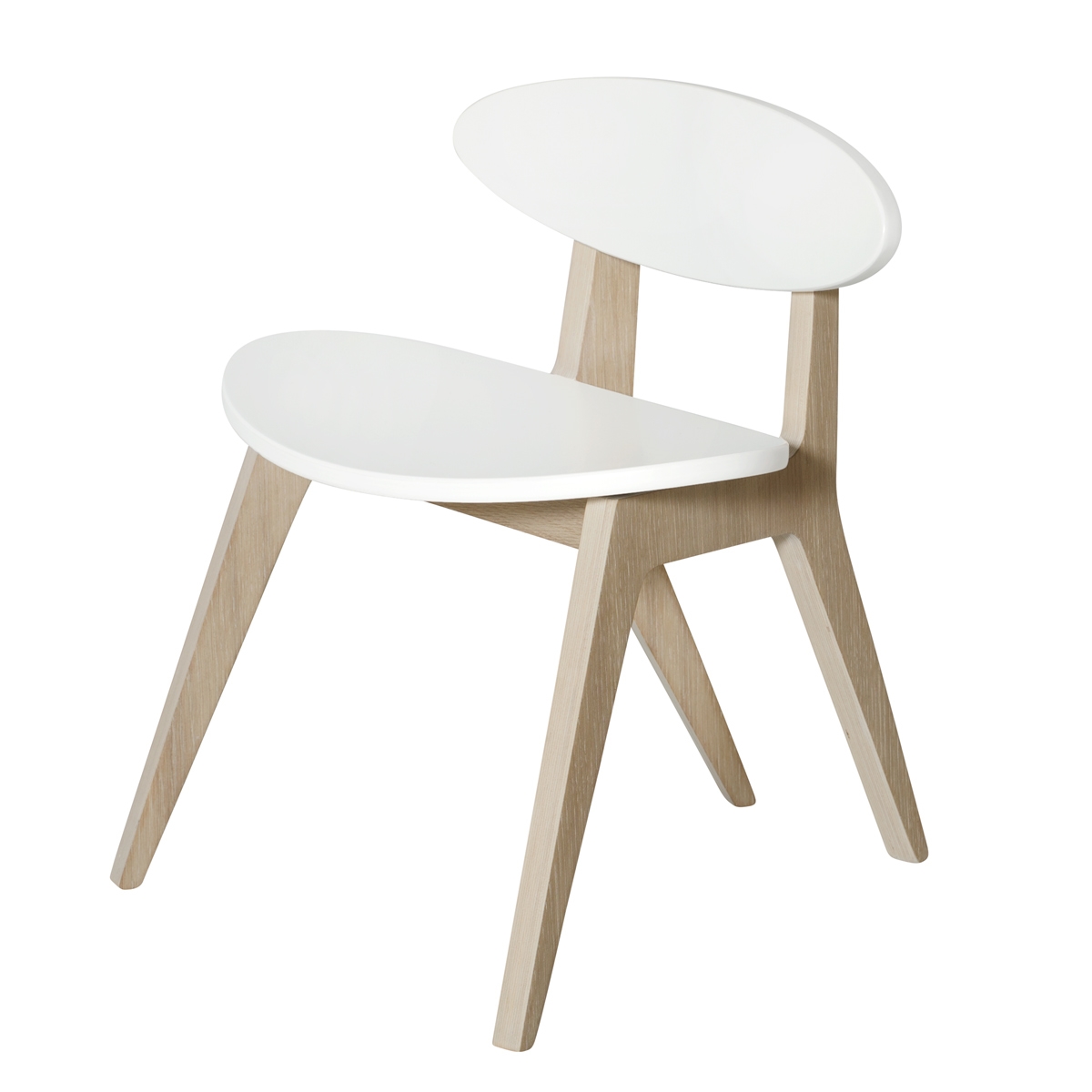 Barnstol PingPong Wood vit/ek Oliver Furniture  - 3