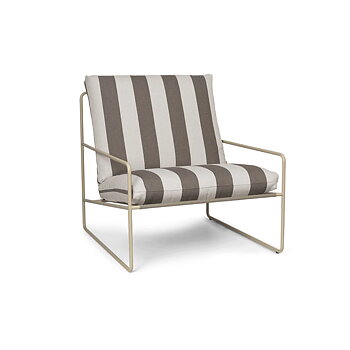 Fåtölj Desert randig Cashmere/Chocolate ferm LIVING