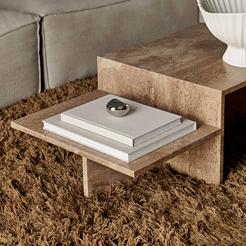 Distinct Coffee Table Brun Travertin Ferm Living