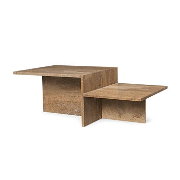 Distinct Coffee Table Brun Travertin Ferm Living