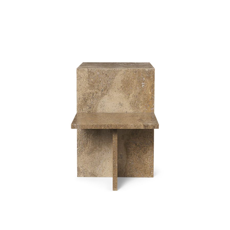 Distinct Side Table Brun Travertin Ferm Living - 3