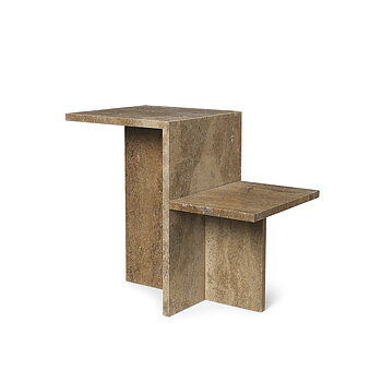 Distinct Side Table Brun Travertin Ferm Living