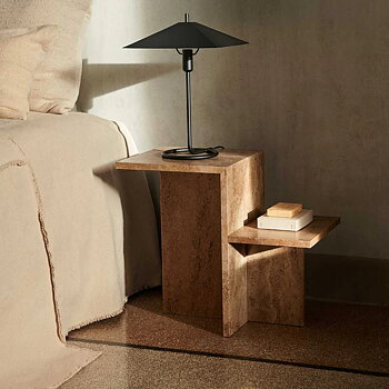 Distinct Side Table Brun Travertin Ferm Living