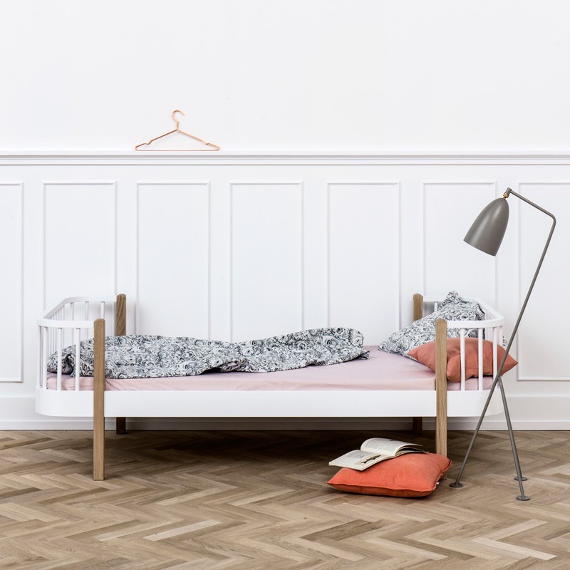 Säng Wood Collection ek/vit Oliver Furniture  - 3