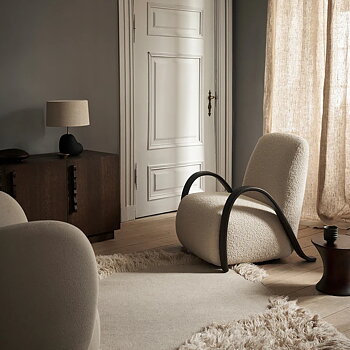 Buur Lounge Chair Nordic Bouclé  white Ferm Living