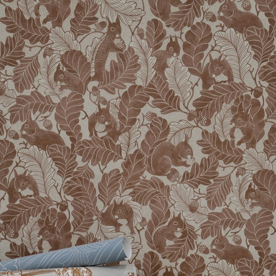 Tapet Oak tree tails Powder Tan Långelid / von Brömssen - 2