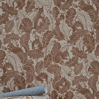 Tapet Oak tree tails Powder Tan Långelid / von Brömssen