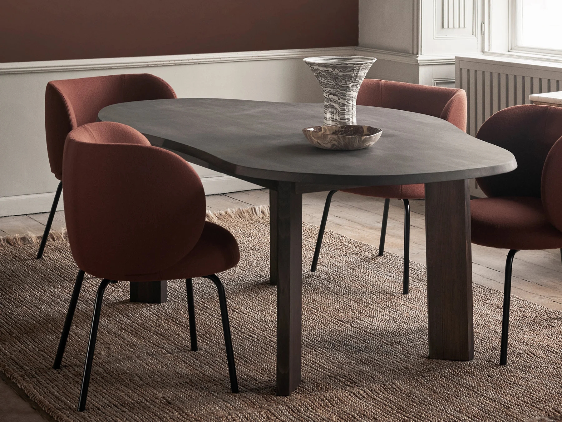 Tarn Matbord 220 cm mörklaserd bok ferm LIVING - 2