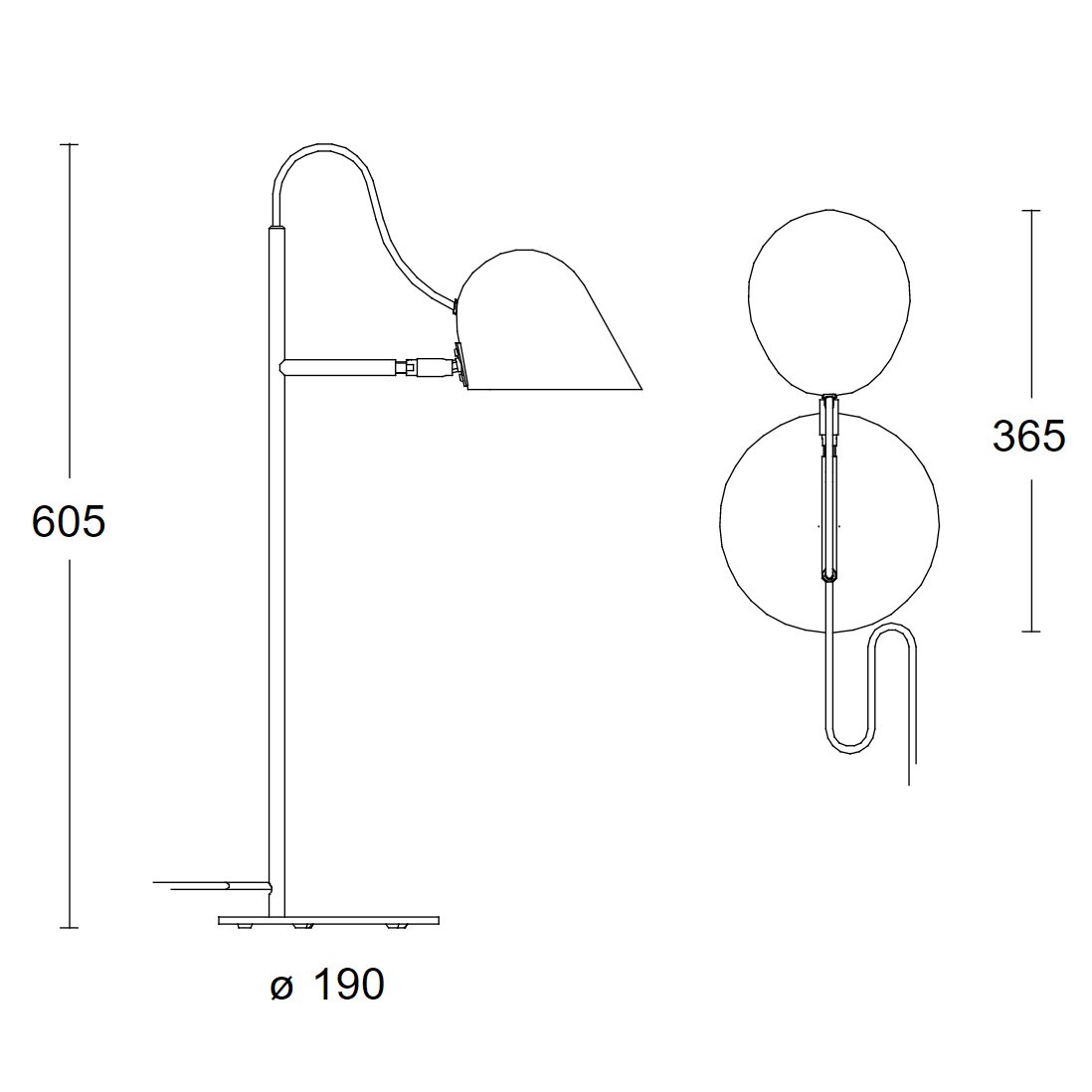 Bordslampa STRECK Tallgrön mässing Örsjö belysning - 2