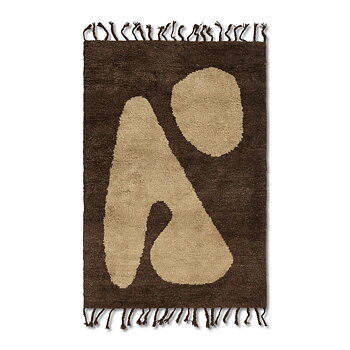 Ullmatta Abstract Rug Large Brun Ferm Living
