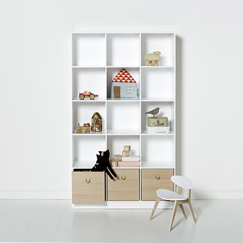 Wood hylla vertikal 3 x 5 sockel Oliver Furniture 
