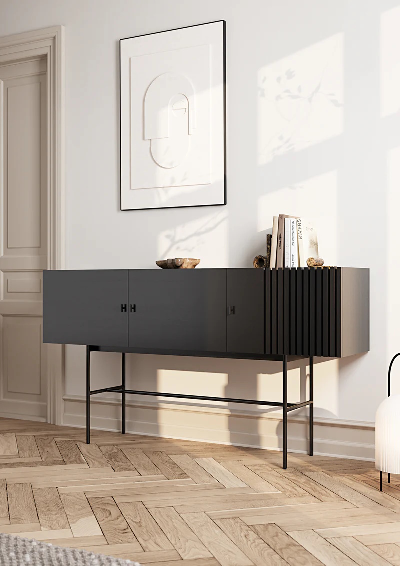 Array Hög Sideboard 180 cm svart Woud - 4