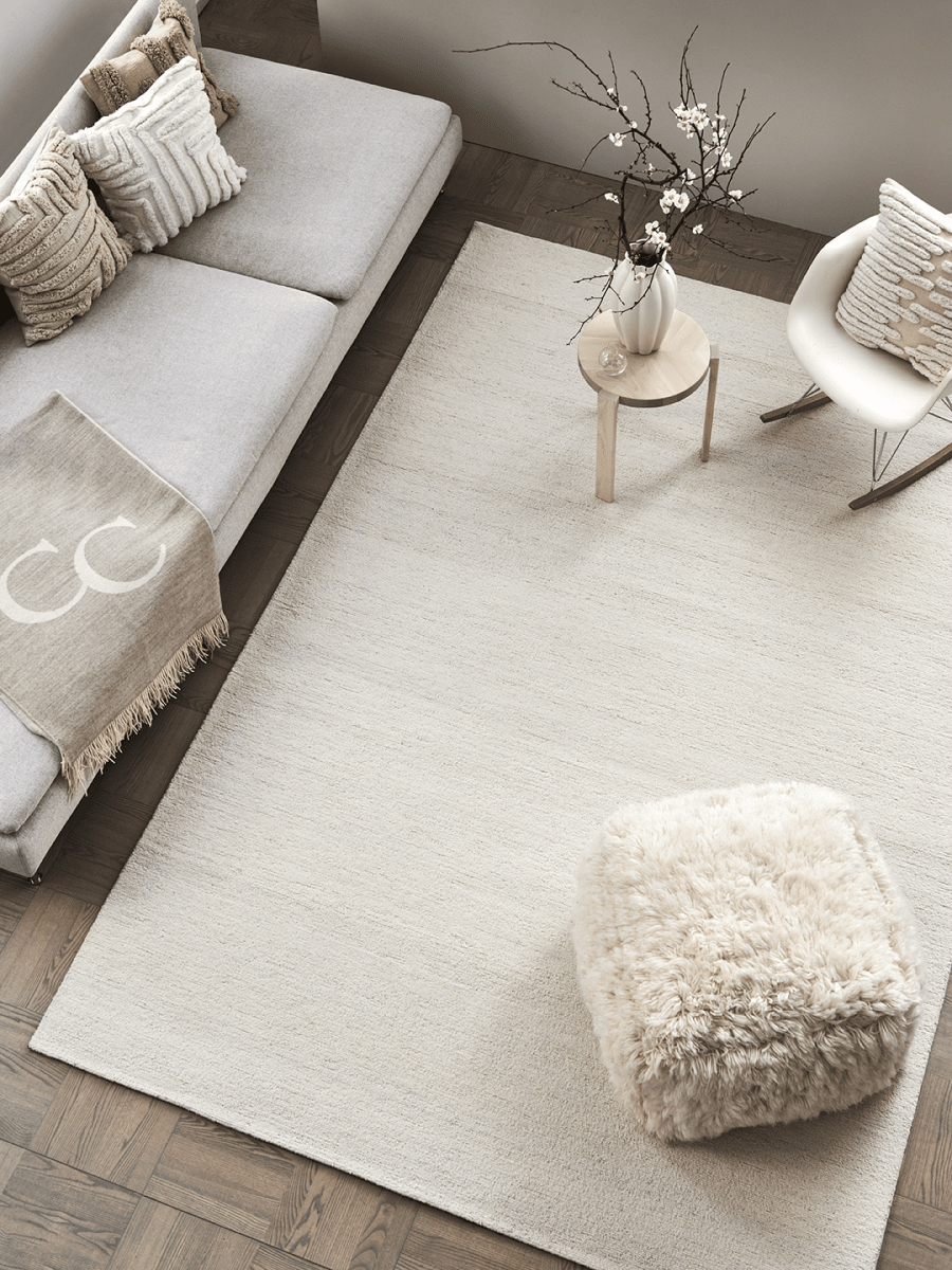 Bouclé ullmatta 250 x 350 cm Ivory Classic Collection - 3