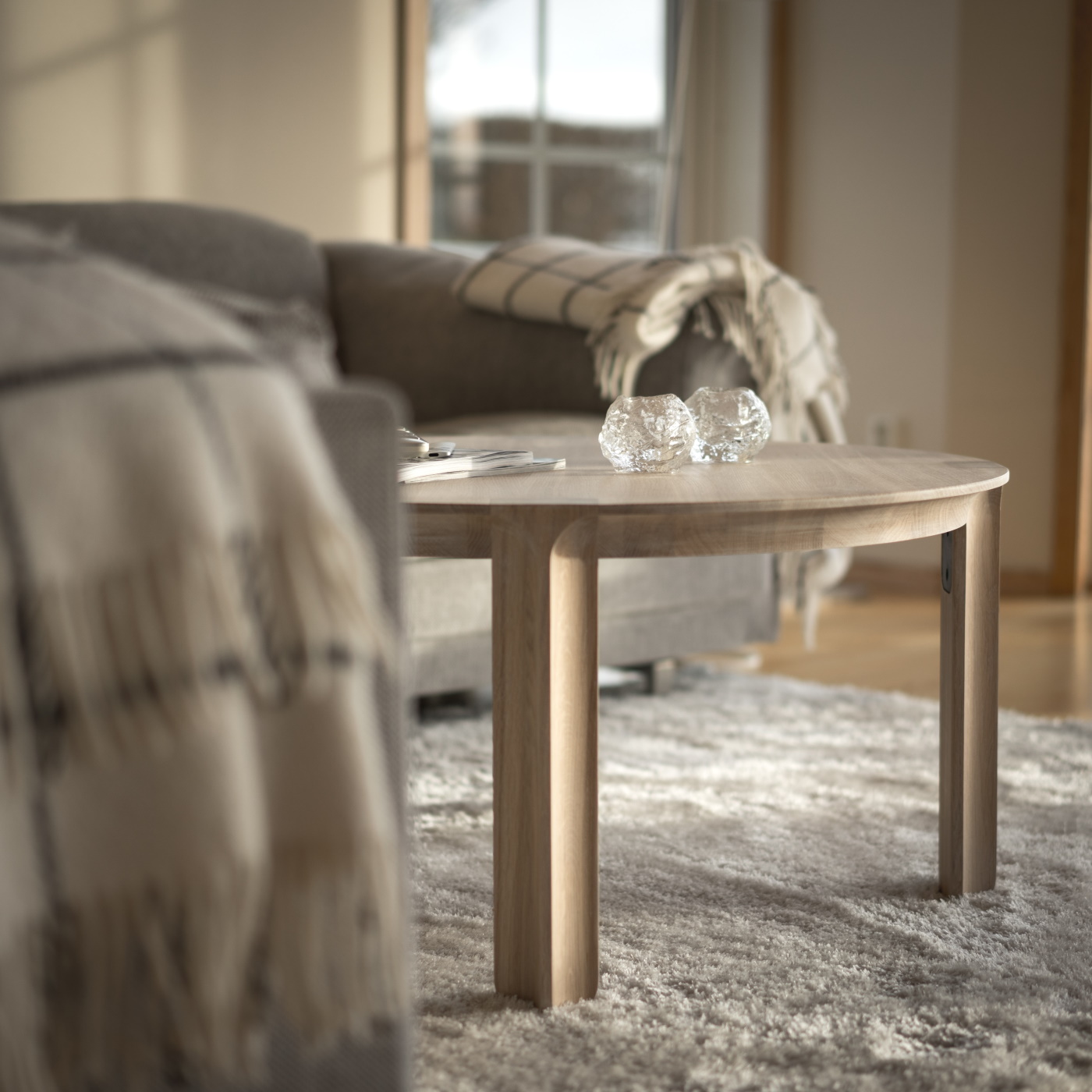 AMOR runt soffbord 90 cm ek, Mavis  - 4