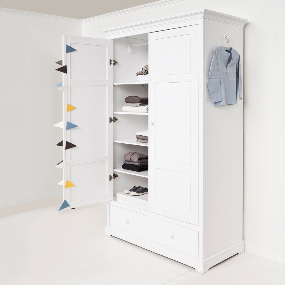 Barngarderob två dörrar H195 cm, Oliver Furniture - 4