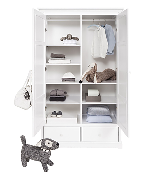 Barngarderob två dörrar H195 cm, Oliver Furniture