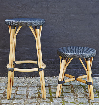 Simone barstol 68 cm rotting svart, Sika-design