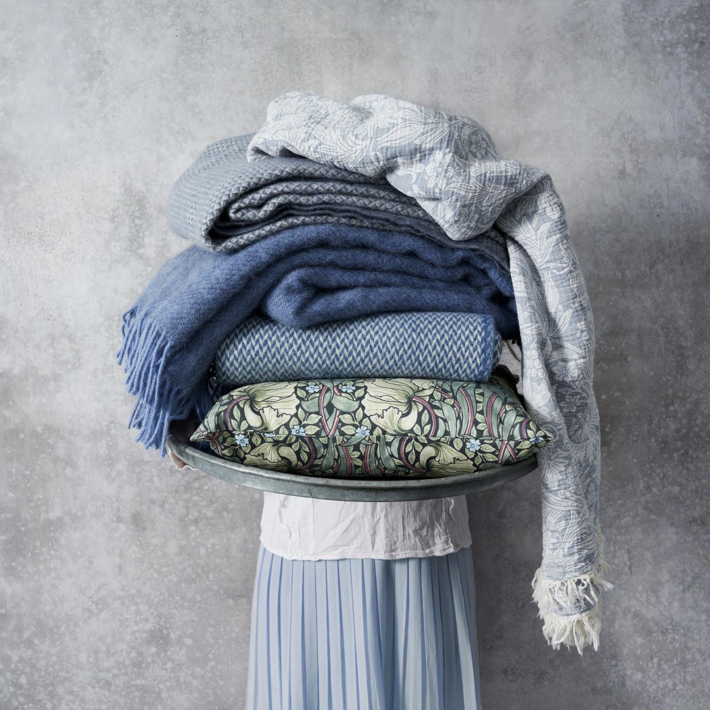 William Morris Sunflower Denim bomullsfilt - 2