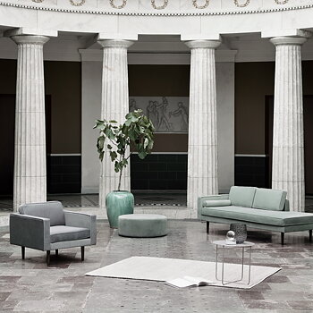 Chaise lounge Chinois Green sammet WIND Broste Copenhagen