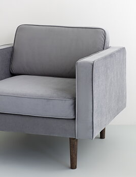 Fåtölj grå sammet WIND Broste Copenhagen