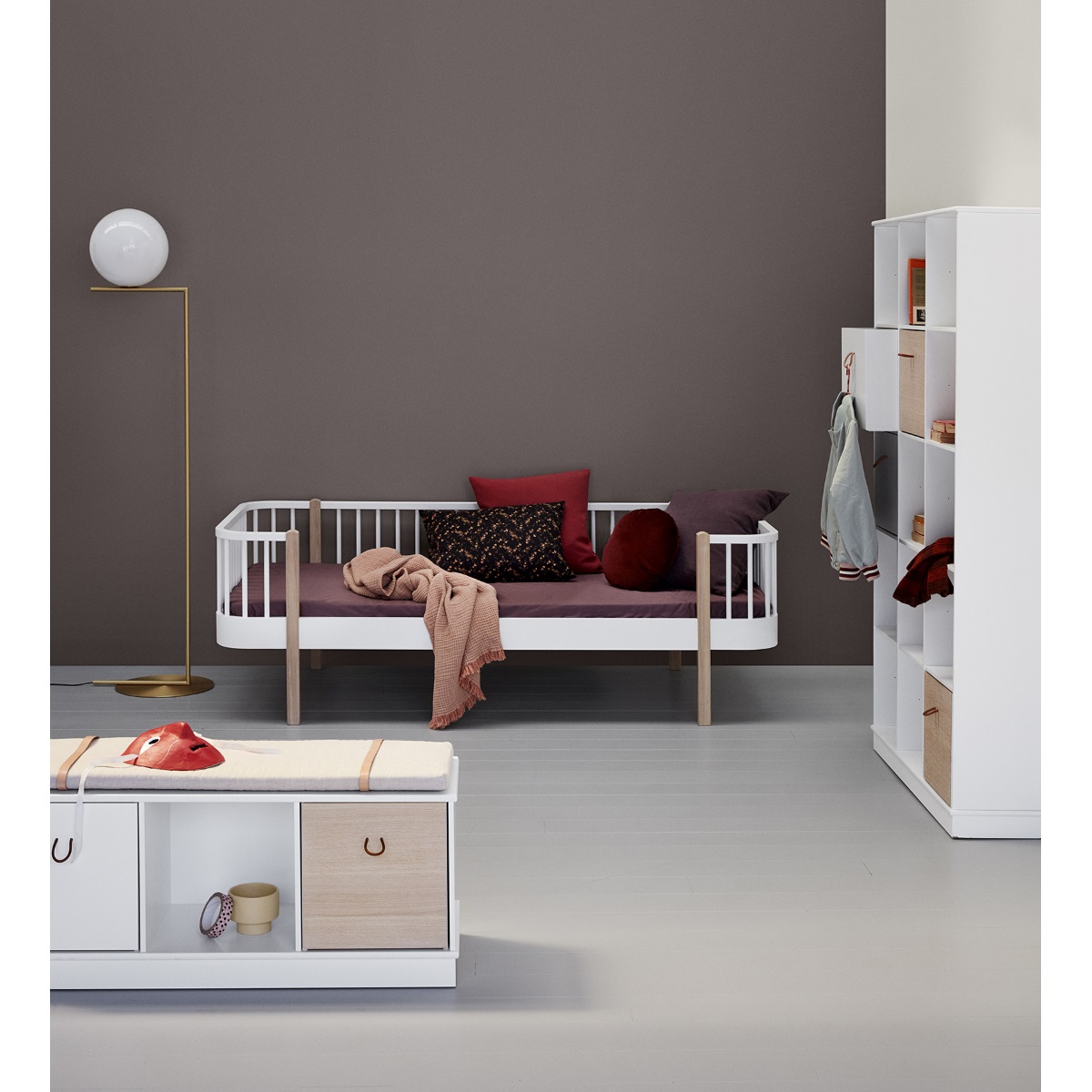 Wood horisontal hylla 5 x 1 sockel Oliver Furniture  - 4
