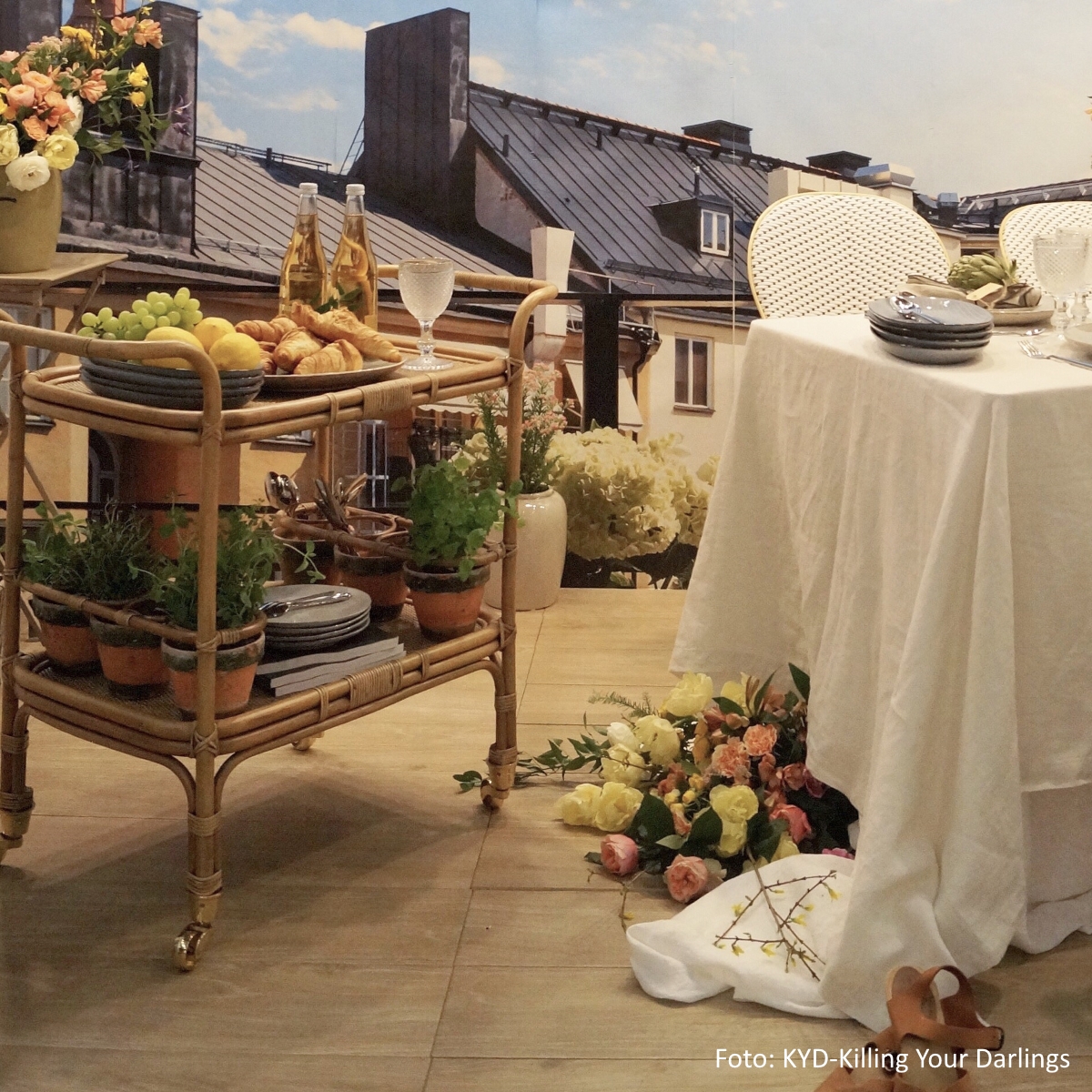 Drinkvagn CARLO trolley antikbrun Sika-design - 4