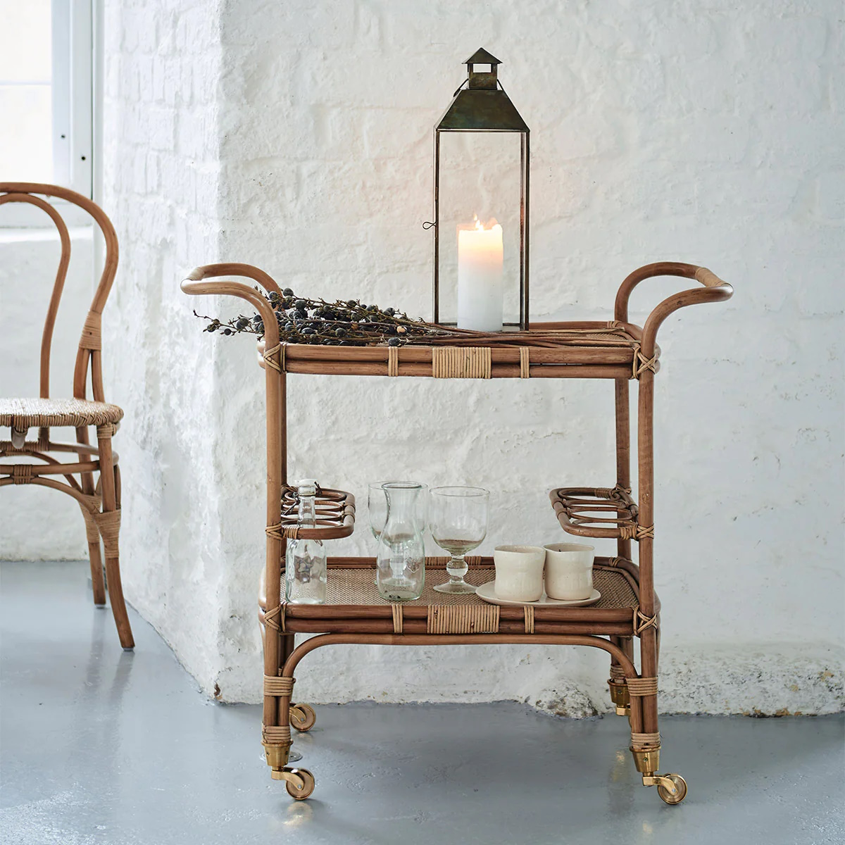 Drinkvagn CARLO trolley antikbrun Sika-design - 2