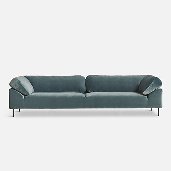 Soffa Collar 3-sits sammet, Woud