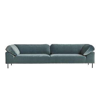 Soffa Collar 3-sits sammet, Woud