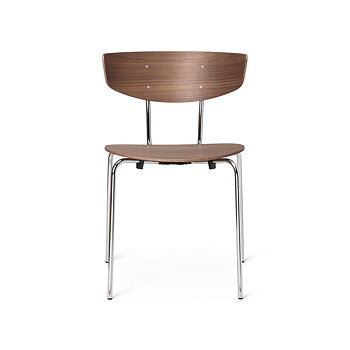 Herman Dining Chair Stol Valnöt Krom