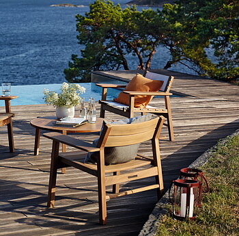Djurö Lounge table teak, Skargaarden