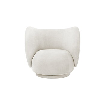 Fåtölj Rico Bouclé - vit, ferm LIVING