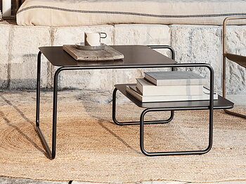 Level Coffee Table svart soffbord Ferm Living