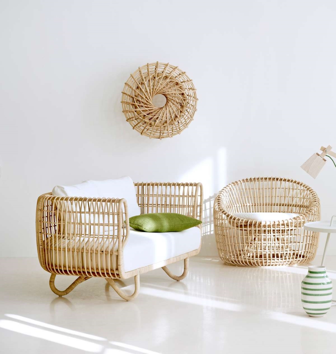 Nest rottingsoffa 165 cm natur, Cane-line - 4