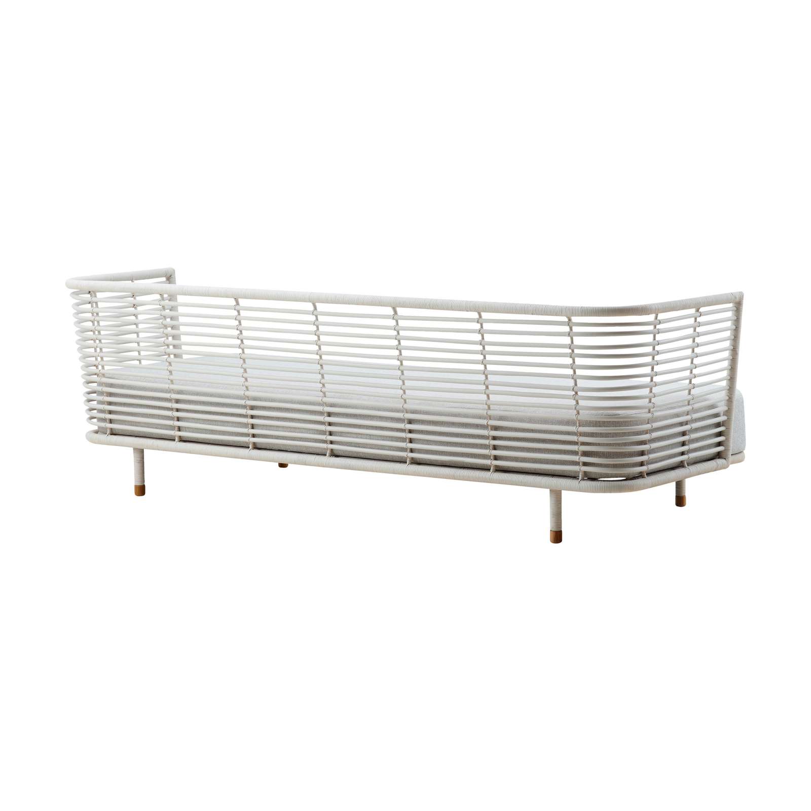 Sense 3 pers soffa vit/grå rotting, Cane-line - 3