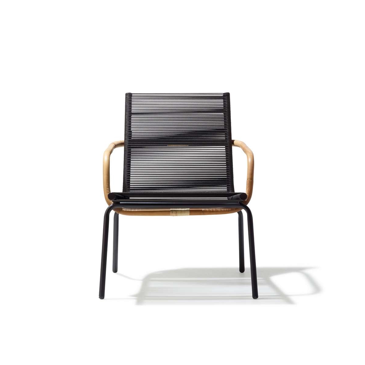 Sidd loungef†t”jl m/rattan armst”d, stapelbar - 2