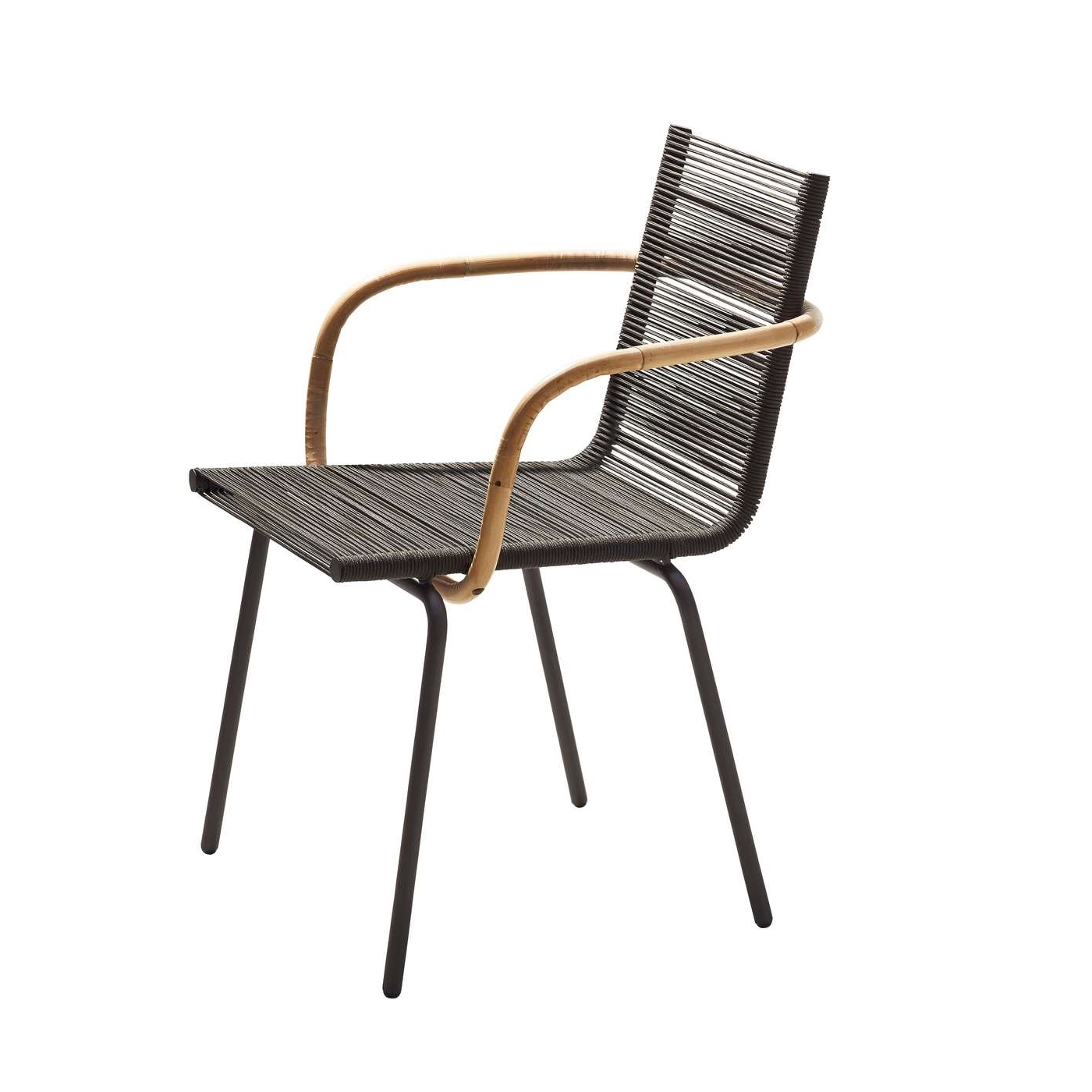 Sidd loungef†t”jl m/rattan armst”d, stapelbar - 3