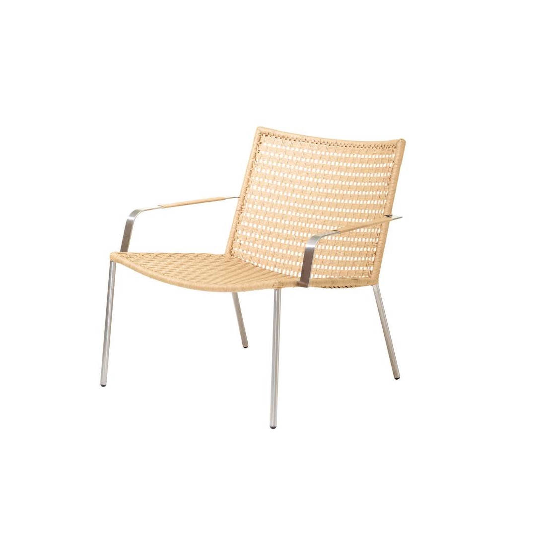 Straw loungefåtölj FLAT WEAVE armstöd, Cane-line