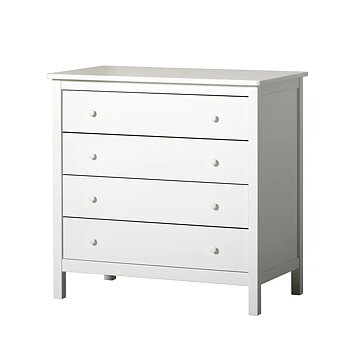 Byrå Seaside fyra lådor vit Oliver Furniture 