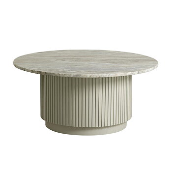 Pelarsoffbord marmor 90 cm Nordal